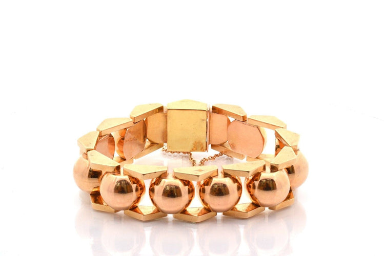 Bracelet Bracelet tank en or jaune 18k 58 Facettes 27507B