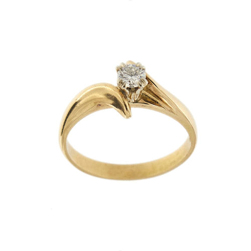 Bague Bague solitaire contrariée avec diamant 0,30 ct 58 Facettes 31425