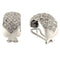 Boucles d'oreilles Boucles d'oreilles en or blanc avec huit-huit et diamants taille brillant 58 Facettes G3836
