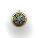 Pendentif french Plique-à-Jour gold stained glass Pendant 58 Facettes