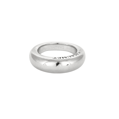 CHAUMET - Anillo solitario de oro blanco 