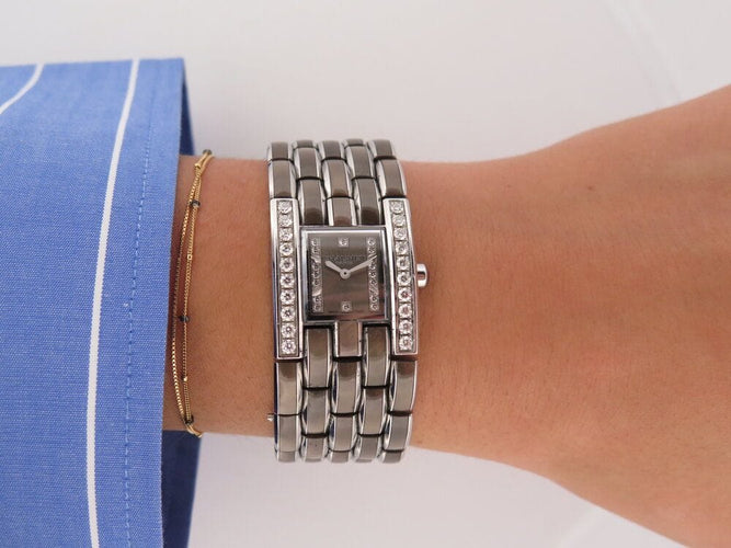 Montre montre CHAUMET khesis 23 mm acier cristal etoile quartz 58 Facettes 260891