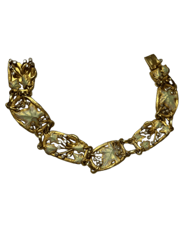 Bracelet Bracelet Liberty « Elowyn » en or jaune, diamants et émail 58 Facettes