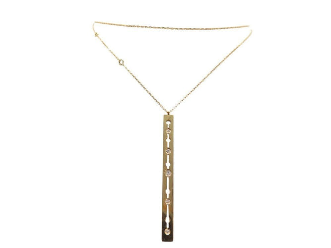 Collier collier sautoir DINH VAN pulse 628212 pendentif chaine or rose diamants gm 58 Facettes 268900