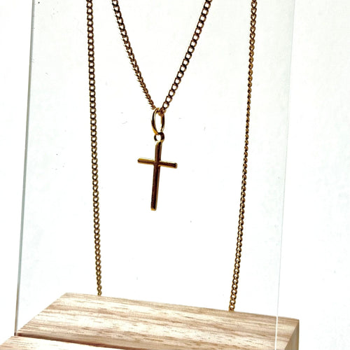 Pendentif Pendentif petite croix or jaune 58 Facettes REF24037B-201