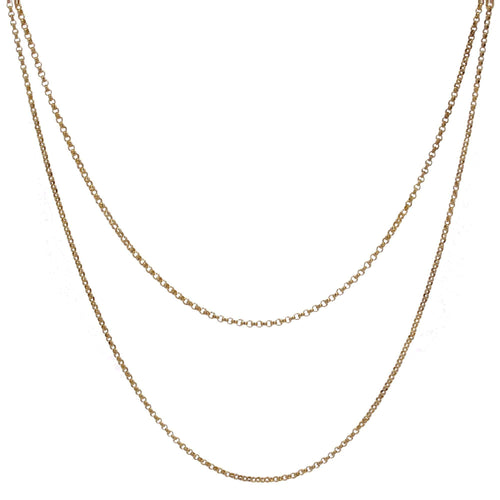 Collier Sautoir ancien en or jaseron 58 Facettes 16-202