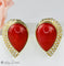 Boucles d'oreilles Boucles d'oreilles luxueuses en or jaune ornées de corail et de diamants 58 Facettes 1850
