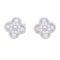 Boucles d'oreilles Boucles d'oreilles Van Cleef & Arpels "Vintage Alhambra" or blanc, diamants. 58 Facettes 33739