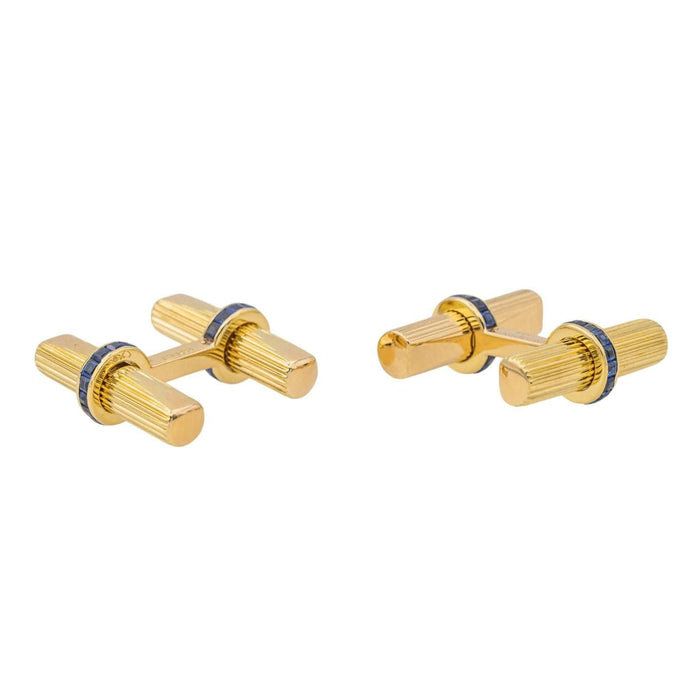 Boutons de manchette Van Cleef & Arpels Boutons de manchette Or jaune Saphir 58 Facettes 3423438CN