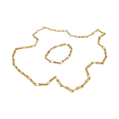 Collier Sautoir et bracelet Hermès, deux ors. 58 Facettes 33857/58