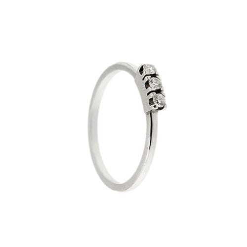 Bague Bague trilogie sertie de diamants de 0,24 ct 58 Facettes 31998