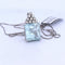 Pendentif Pendentif en or blanc avec aigue-marine 58 Facettes