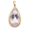 Pendentif Pendentif Poire Or rose Morganite, Diamant 58 Facettes 4063808RV