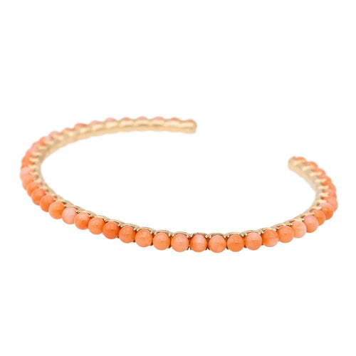 Bracelet Ginette NY Bracelet Jonc Maria Or rose Corail 58 Facettes 2656008CN