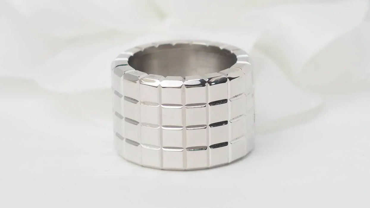 Bague 52.5 CHOPARD - Bague Ice Cube or blanc 58 Facettes 32990