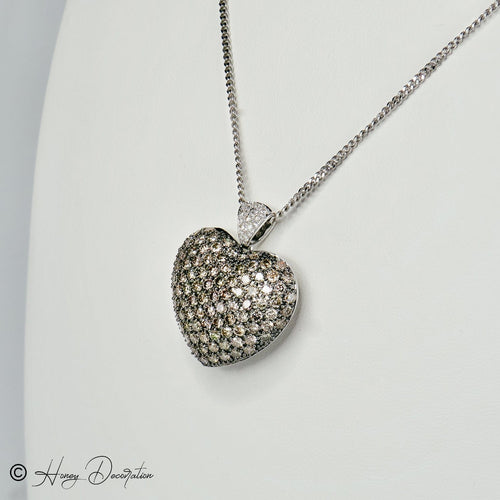 Pendentif Pendentif en forme de cœur en or 585 avec diamants 58 Facettes 2560