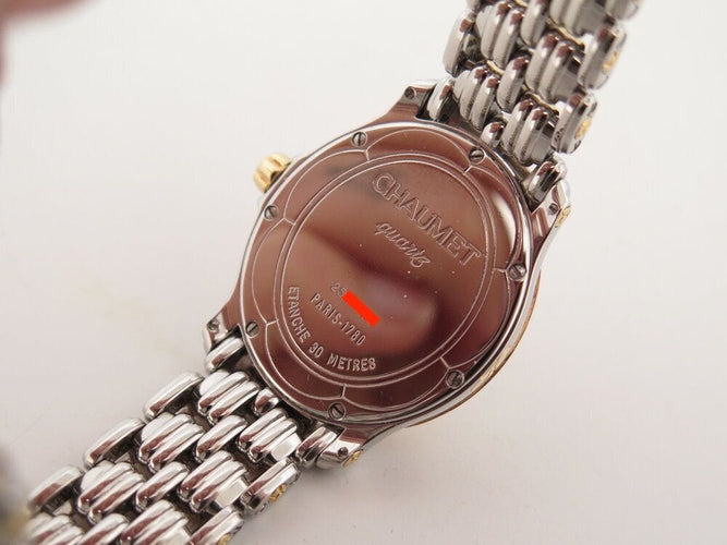 Montre montre CHAUMET paris 1780 quartz 27 mm diamants or & acier palladie 58 Facettes 260928