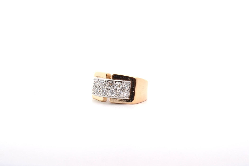 Bague Bague vintage diamants en or 18k 58 Facettes 26372