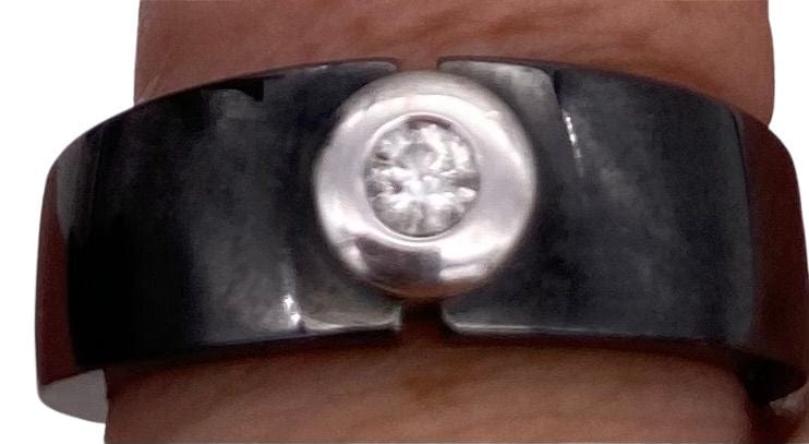 Bague 54 Bague Céramique & Diamant 58 Facettes