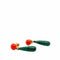 Boucles d'oreilles Boucle d'oreille en malachite, corail, diamant et or jaune 58 Facettes