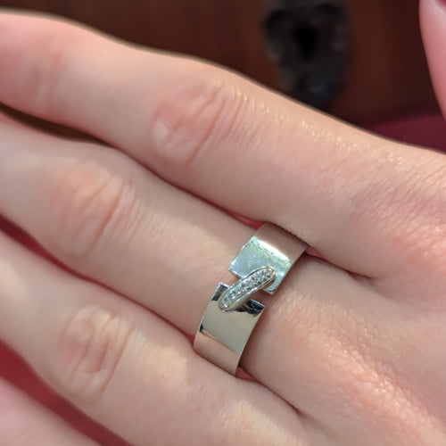 Bague 54 Chaumet- Bague « Liens » en or blanc et diamants 58 Facettes 32657