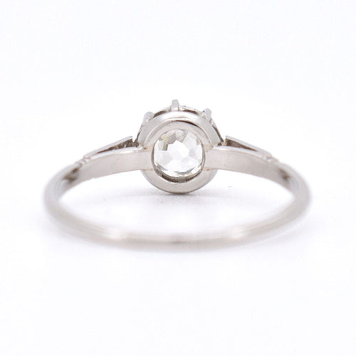 Bague 57 Bague de Fiançailles Solitaire avec Diamants - Belle Époque 58 Facettes 479