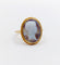 Bague 51 Bague antique or jaune 14k camée sur agate 58 Facettes A06168