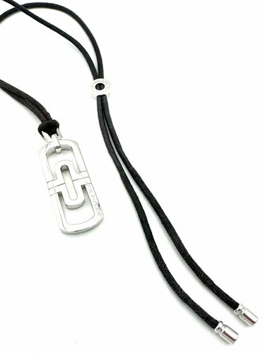 Collier BVLGARI. Collection "Parentesi", collier or blanc 18K 58 Facettes