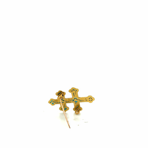 Broche Broche Croix de Lorraine Yellow Gold 58 Facettes