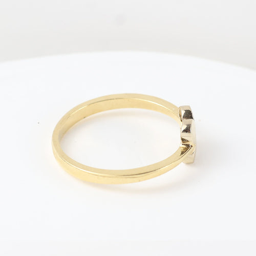 Bague Bague en or jaune 18 carats avec diamant taille brillant 58 Facettes 129540B