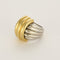 Bague 55 Importante bague moderniste en or jaune et or gris 58 Facettes REU0872