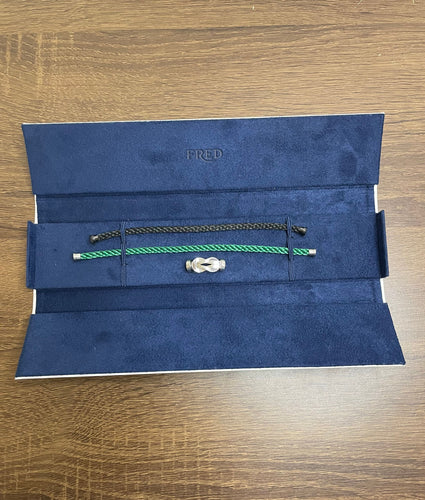 Bracelet FRED - Bracelet chance infinie or blanc GM 58 Facettes