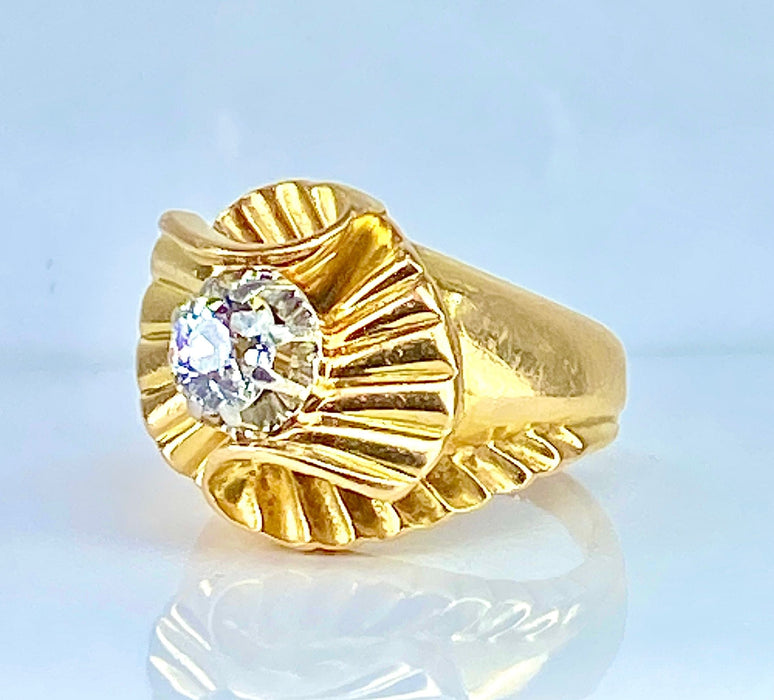 Bague 50.5 Bague en or jaune, diamant, vers 1940/1960 58 Facettes AB466