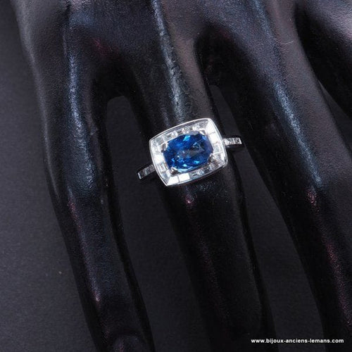 Bague 52 Bague saphir diamants 58 Facettes 1948