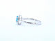 Bague Bague en or blanc avec une topaze bleue et des diamants naturels 58 Facettes 2367