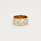 Bague Alliance or jaune, or blanc et diamants 58 Facettes LP766/13