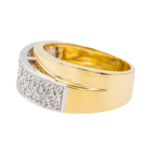Bague 54 Bague Or jaune, Or blanc Diamant 58 Facettes 3308123CN
