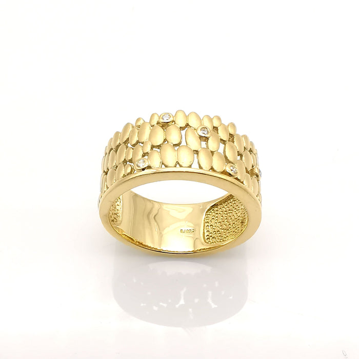 Anillo de oro amarillo con diamantes