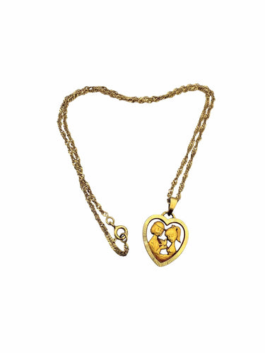 Collier Pendentif amoureux de Peynet et sa chaine en or 58 Facettes