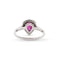 Bague Bague en or blanc avec rubis du Mozambique de 0,85 ct et diamants 58 Facettes 12715