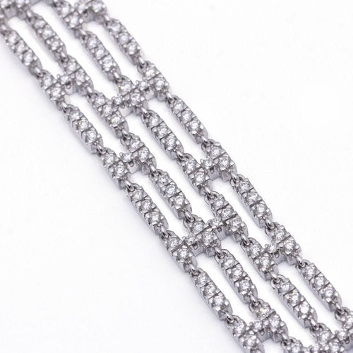 Riviere type bracelet with 4 rows of Diamonds 58 Facettes D364206LF