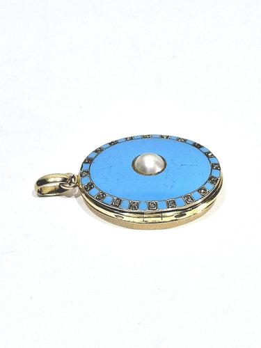 Pendentif Pendentif Photo en or jaune et émail 58 Facettes