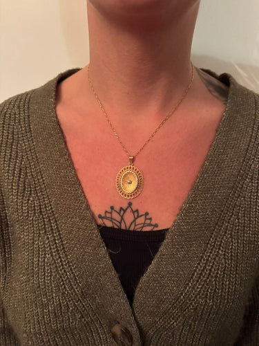 Pendentif Pendentif or jaune et perle 58 Facettes