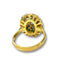 Bague SORTIJA DISEÑO RETRO ÉPOCA 1940 de ORO 18 kts con TURQUESA 58 Facettes A2626(872)