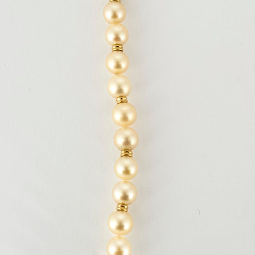 Collier Collier perles or jaune et brillants 58 Facettes 2153717