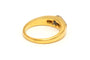 Bague 58 Bague contemporaine en or jaune et blanc 18 carats sertie de diamants "taille" brillant (+-0,56 ct) 58 Facettes B647