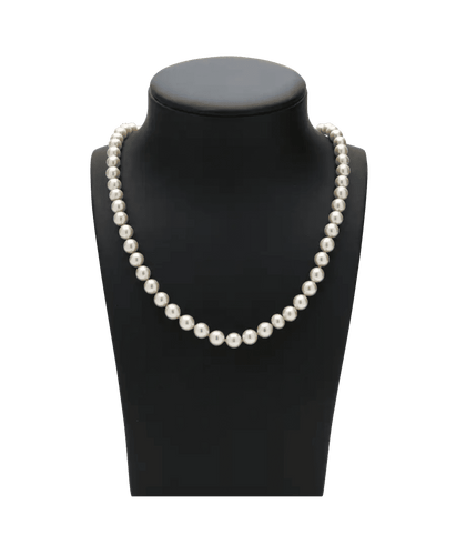 Collier Crèmes Or blanc 18K Perle Diamant