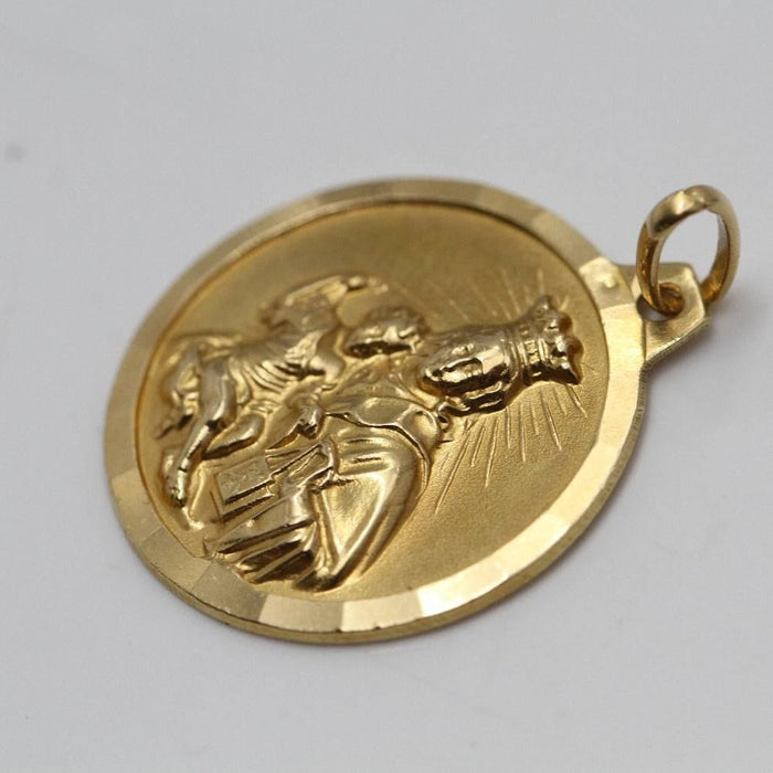 Pendentif Médaille religieuse en or jaune 58 Facettes E363193E