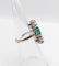 Bague 50 Bague marquise art deco or blanc 18k émeraude et diamants 58 Facettes A06115