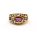 Bague 54 Bague or jaune rubis et diamants 58 Facettes 180112R